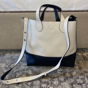 Brand New Color Blocked Faux Leather Tote Bag